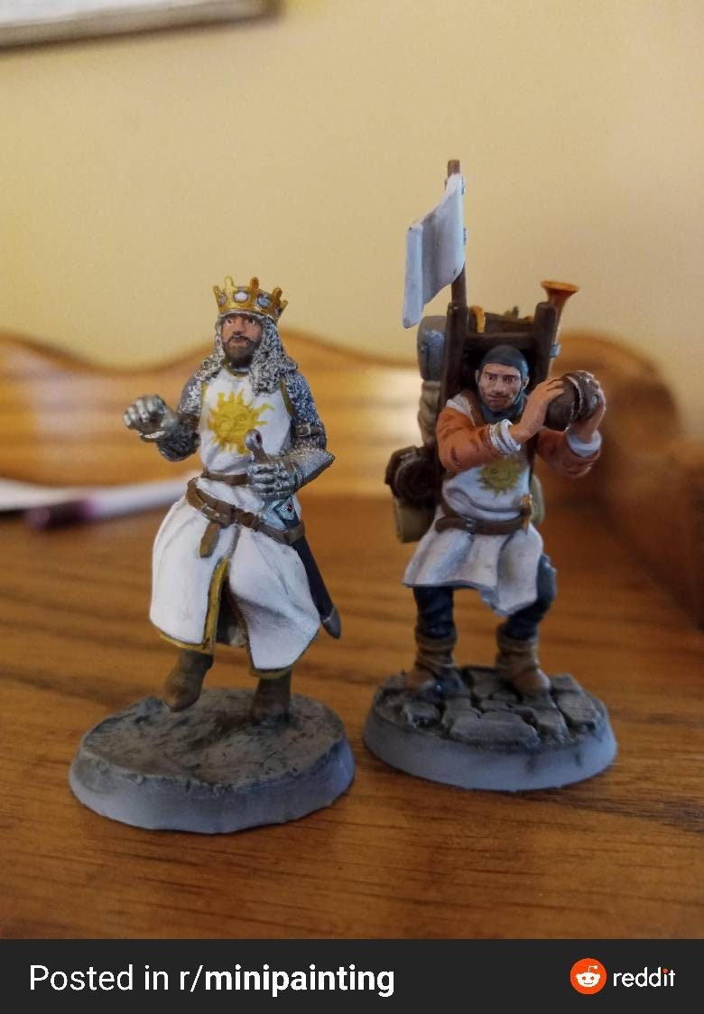 King Arthur and Patsy - Highlands Miniatures - Sigmarite Boutique