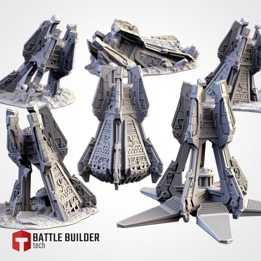 Landing Capsules - Scifi Terrain - 3D Printed PLA Plastic - Sigmarite Boutique