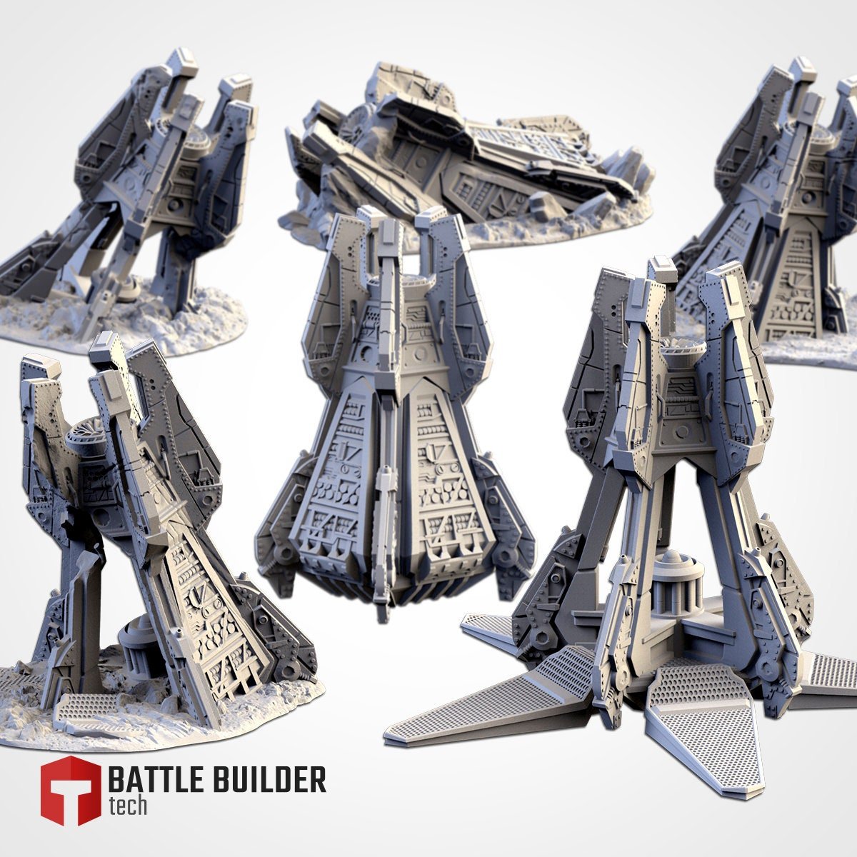 Landing Capsules - Scifi Terrain - 3D Printed PLA Plastic - Sigmarite Boutique
