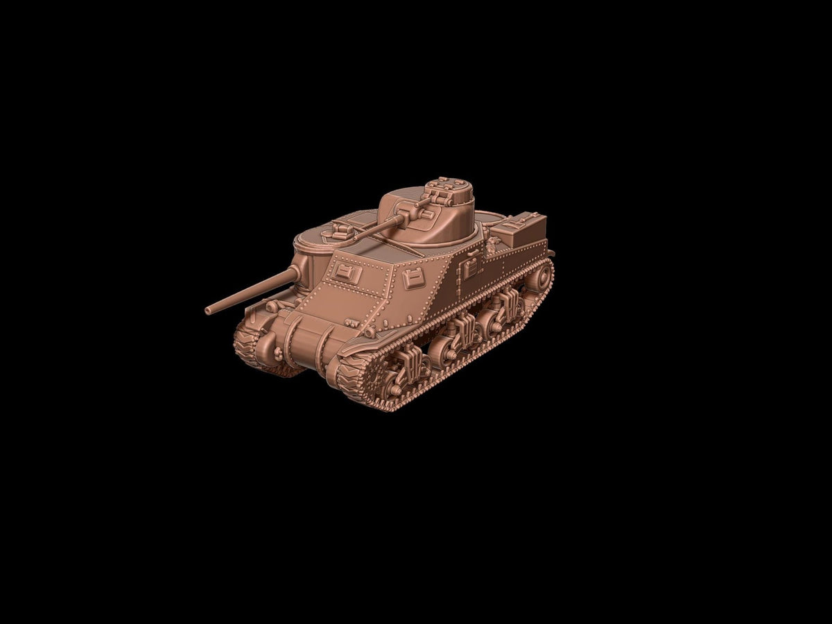 M3 Lee Medium Tank - WWII Allied Tank - 3D Printed Resin Miniatures in 6mm, 10mm, 15mm, and 20mm Scale - Eskice Miniatures - Sigmarite Boutique