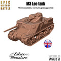 M3 Lee Medium Tank - WWII Allied Tank - 3D Printed Resin Miniatures in 6mm, 10mm, 15mm, and 20mm Scale - Eskice Miniatures - Sigmarite Boutique