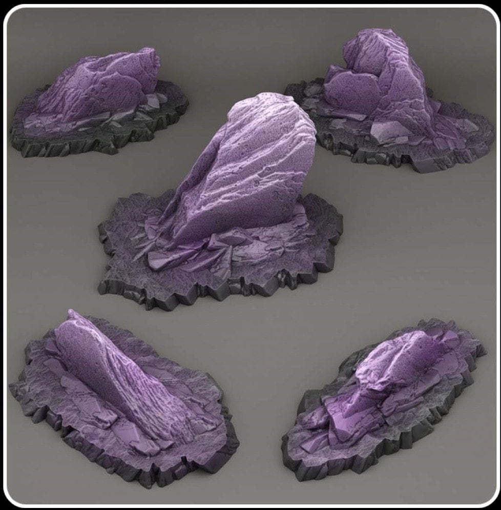 Magnificent Slates - Fantastic Plants and Rocks - Print Your Monsters - Sigmarite Boutique