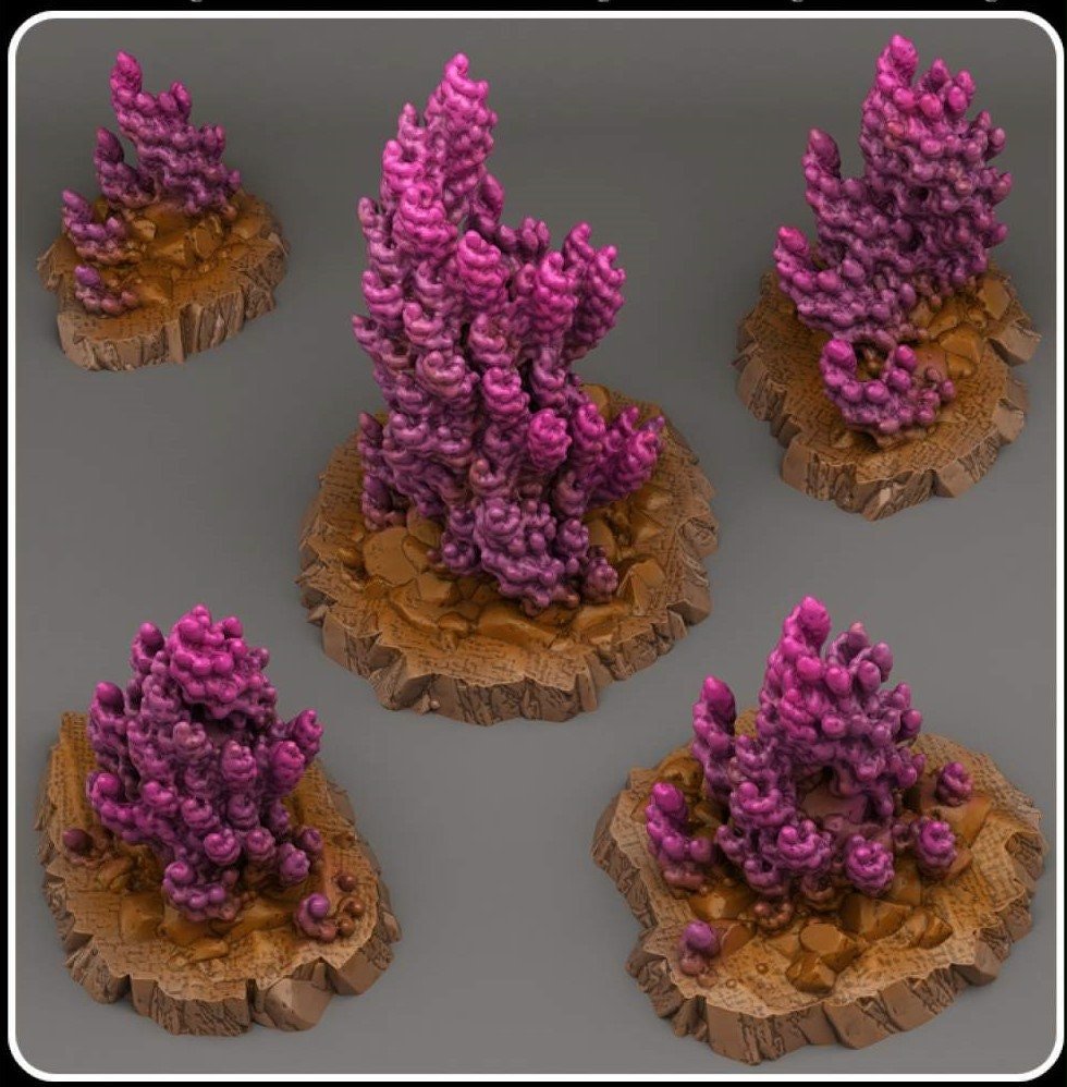 Majestic Twisted Anemones - Fantastic Plants and Rocks - Print Your Monsters - Sigmarite Boutique