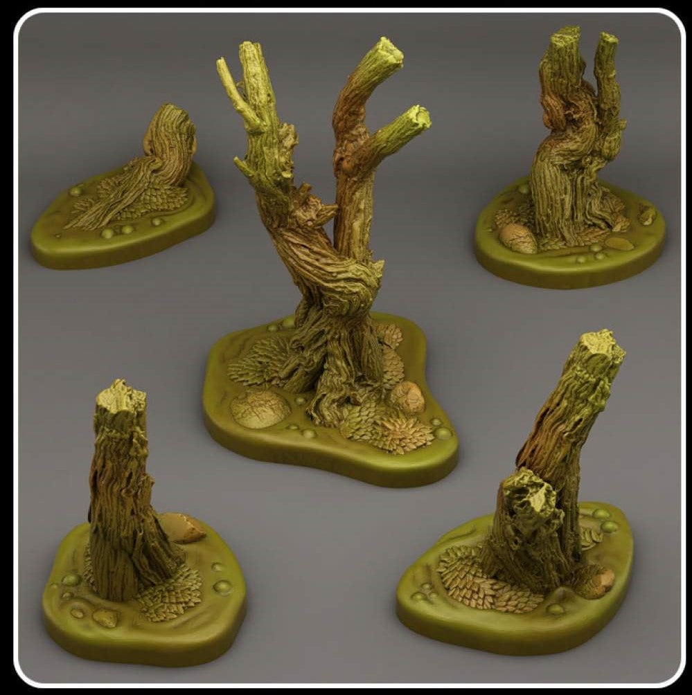 Marshy Dead Trees - Fantastic Plants and Rocks - Print Your Monsters - Sigmarite Boutique
