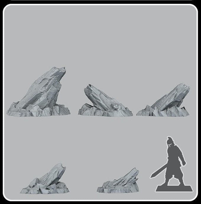 Martian Cliffs - Fantastic Plants and Rocks - Print Your Monsters - Sigmarite Boutique