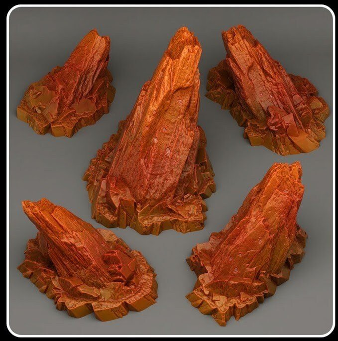 Martian Cliffs - Fantastic Plants and Rocks - Print Your Monsters - Sigmarite Boutique