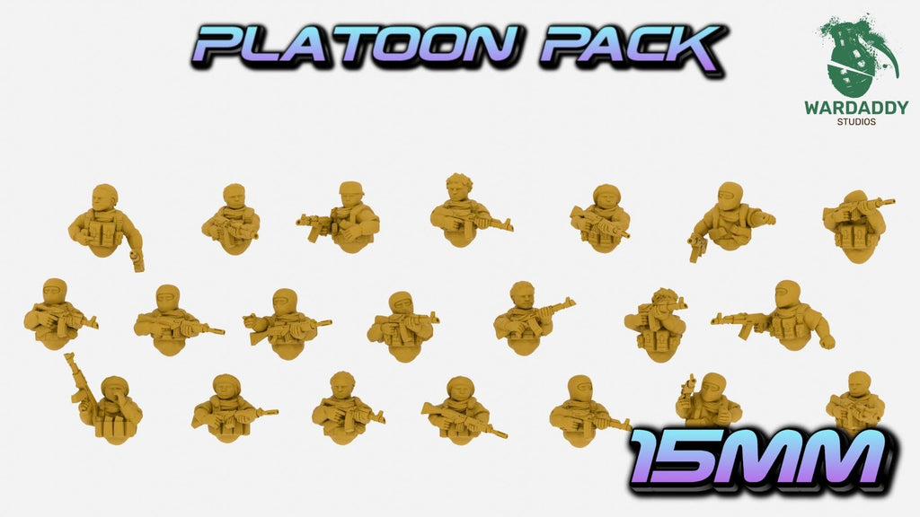 MENA Modern Modular Infantry Platoon - 10-28mm Modern Military Miniatures - Resin Wargaming Infantry - Wardaddy Studios - Sigmarite Boutique