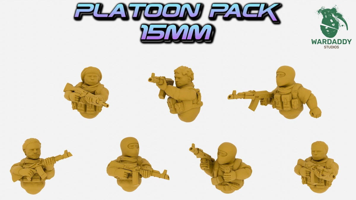MENA Modern Modular Infantry Platoon - 10-28mm Modern Military Miniatures - Resin Wargaming Infantry - Wardaddy Studios - Sigmarite Boutique