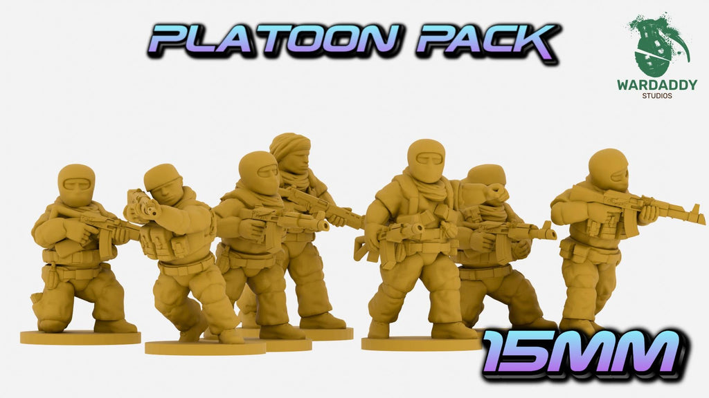 MENA Modern Modular Infantry Platoon - 10-28mm Modern Military Miniatures - Resin Wargaming Infantry - Wardaddy Studios - Sigmarite Boutique