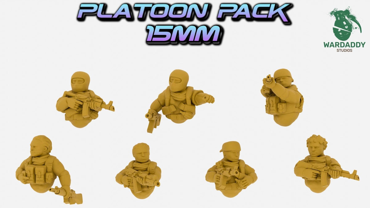 MENA Modern Modular Infantry Platoon - 10-28mm Modern Military Miniatures - Resin Wargaming Infantry - Wardaddy Studios - Sigmarite Boutique