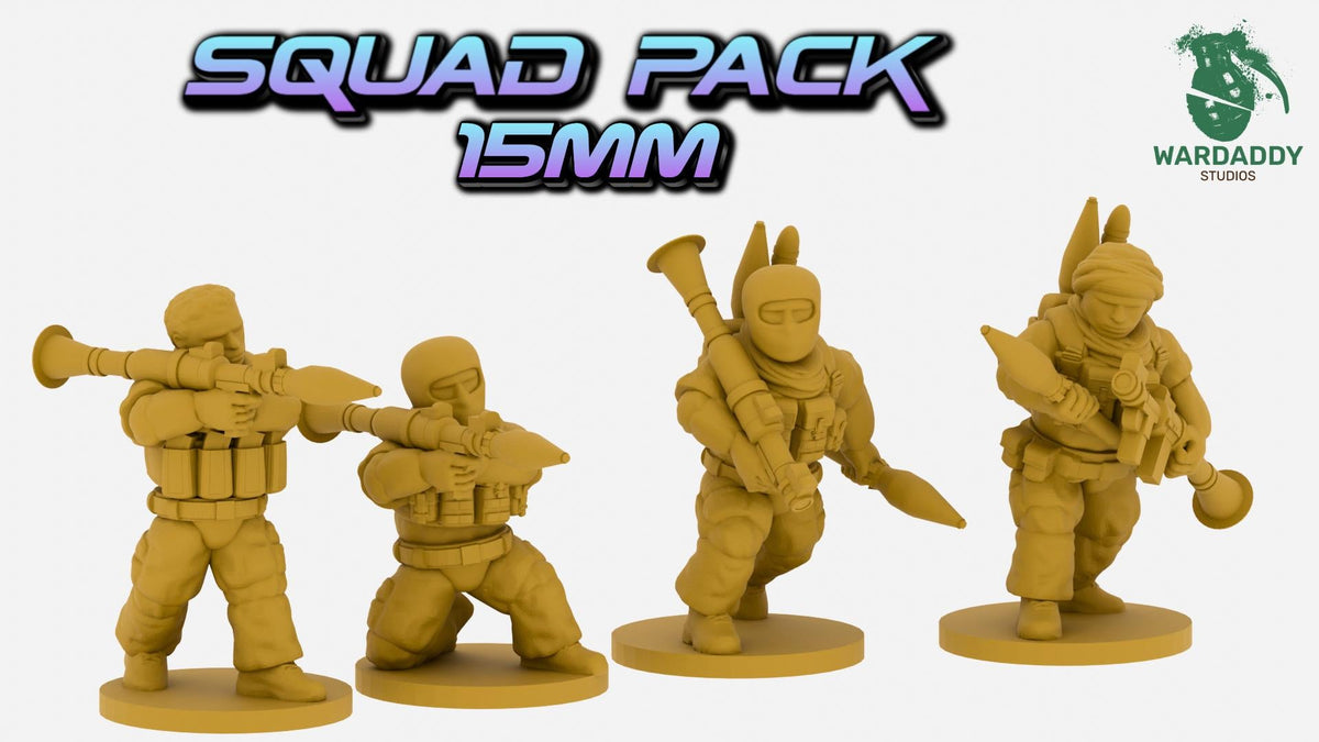 MENA Support Weapons Squad - RPG & PKM Gunners - Resin Wargaming Infantry - Wardaddy Studios - Sigmarite Boutique