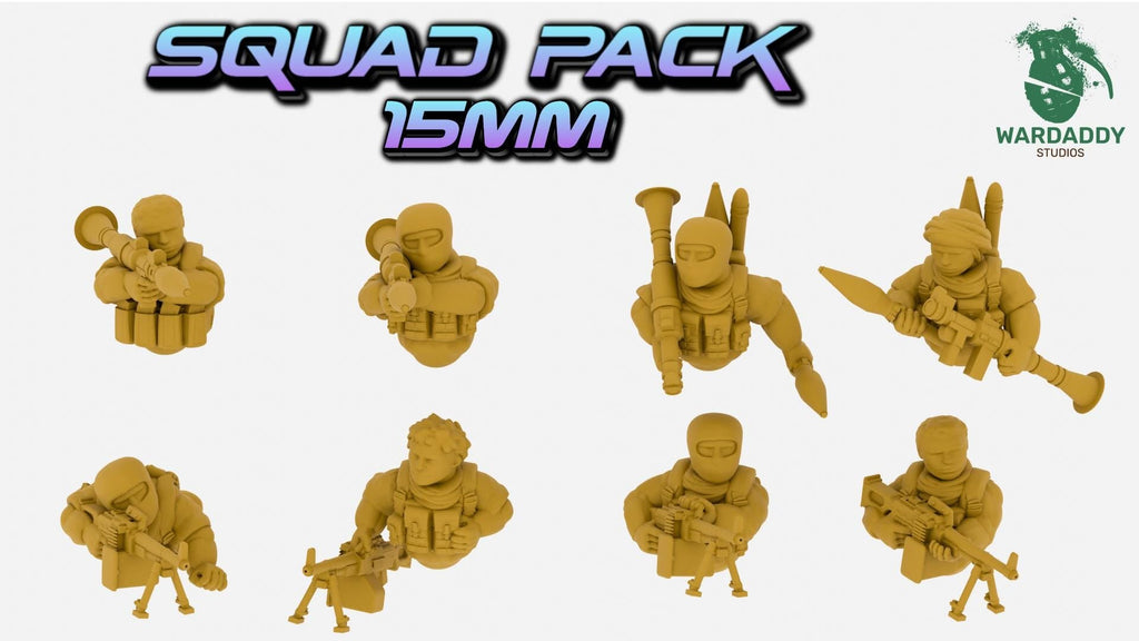 MENA Support Weapons Squad - RPG & PKM Gunners - Resin Wargaming Infantry - Wardaddy Studios - Sigmarite Boutique