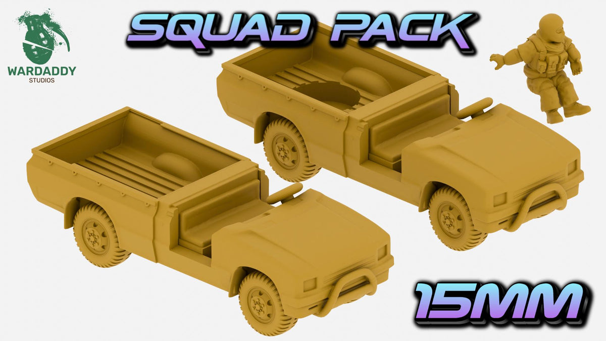 MENA Technical Pickup Truck - Recoilless Rifle, DShK, Troop Transport or Cargo Bed - Wardaddy Studios - Sigmarite Boutique