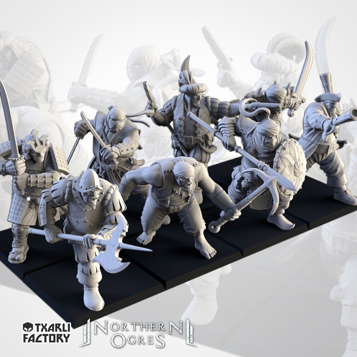 Mercenary Veterans - Northern Ogres - Txarli Factory - Sigmarite Boutique