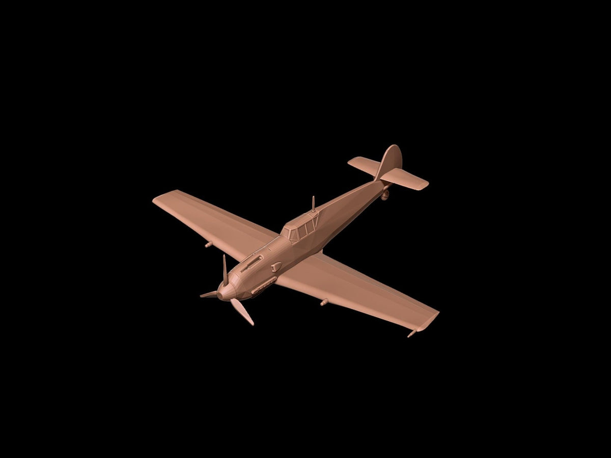 Messerschmitt Bf 109 Fighter - German WWII Aircraft - 3D Printed Resin Miniatures in 6mm, 10mm, 15mm, and 20mm Scale - Eskice Miniatures - Sigmarite Boutique