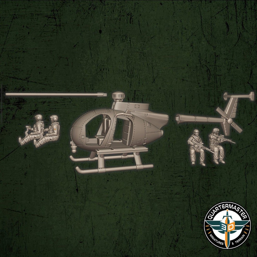 MH-6 Helicopter - War in Iraq - Quartermaster 3D - Sigmarite Boutique