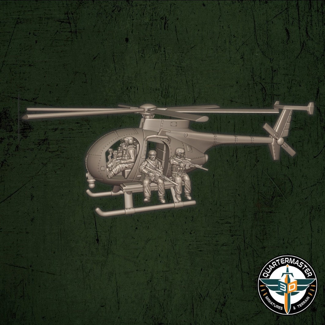 MH-6 Helicopter - War in Iraq - Quartermaster 3D - Sigmarite Boutique