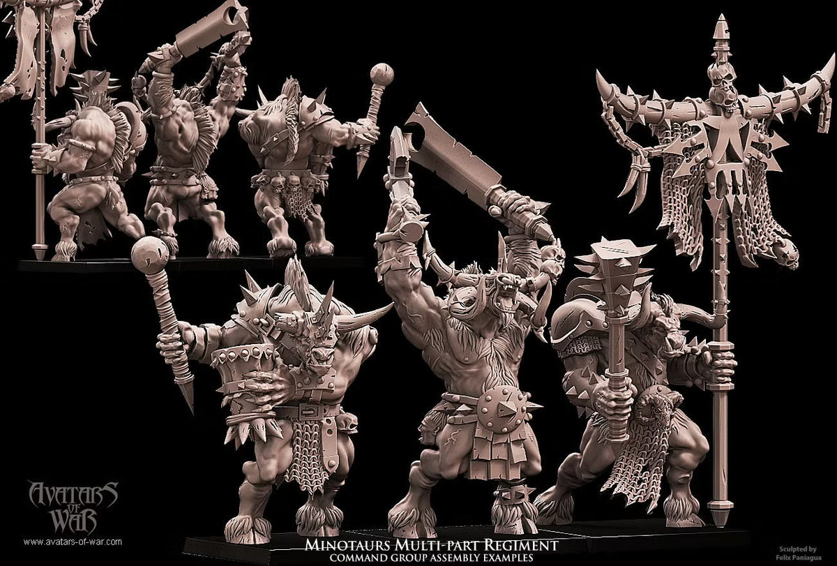 Minotaur Regiment - Multipart Fantasy Miniatures - Avatars of War