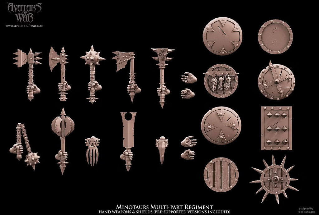 Minotaur Regiment - Multipart Fantasy Miniatures - Avatars of War