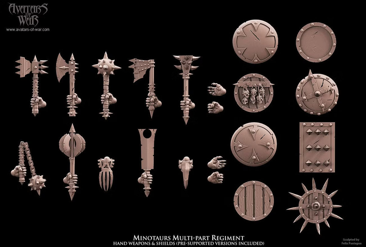 Minotaur Regiment - Multipart Fantasy Miniatures - Avatars of War