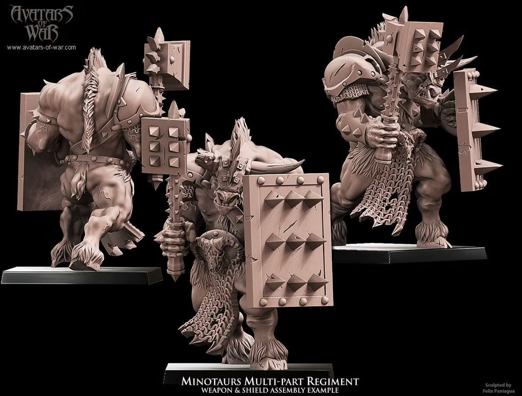 Minotaur Regiment - Multipart Fantasy Miniatures - Avatars of War
