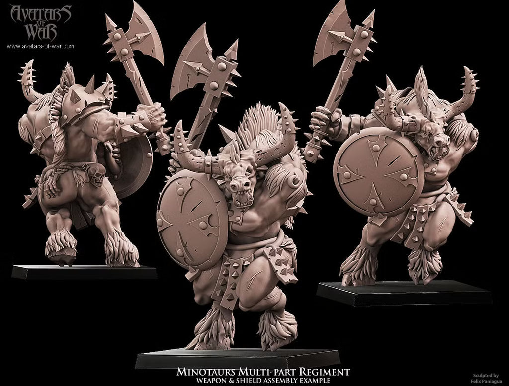 Minotaur Regiment - Multipart Fantasy Miniatures - Avatars of War