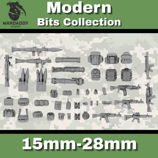 Modern Bits Collection - 15mm or 28mm Weapons, Packs & Gear - Resin Wargaming Models - Wardaddy Studios - Sigmarite Boutique