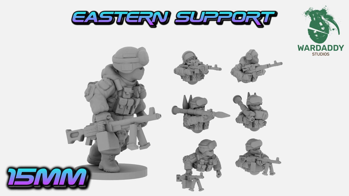 Modern Eastern Support Weapons Infantry - RPG, Machine Gun & Marksmen - Wardaddy Studios - Sigmarite Boutique