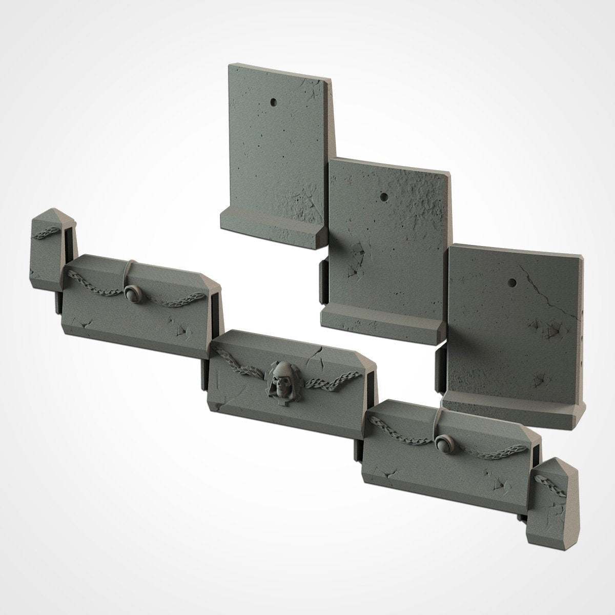 Modular Barricades - Scifi Terrain - 3D Printed PLA Plastic - Sigmarite Boutique