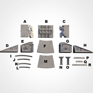 Modular Bridges - Scifi Terrain - 3D Printed PLA Plastic - Sigmarite Boutique
