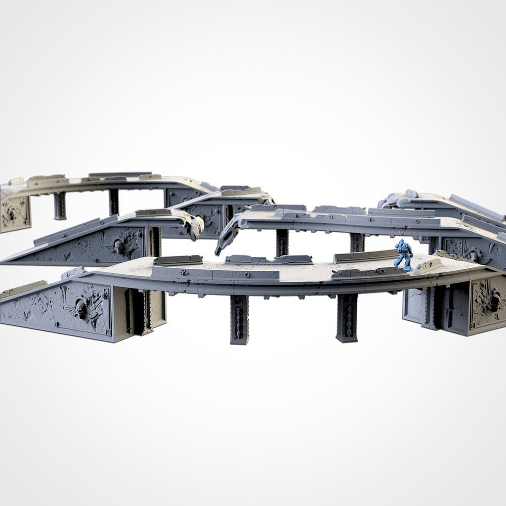 Modular Bridges - Scifi Terrain - 3D Printed PLA Plastic - Sigmarite Boutique