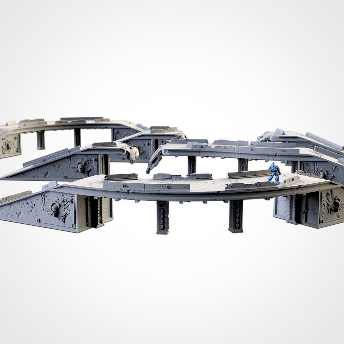 Modular Bridges - Scifi Terrain - 3D Printed PLA Plastic - Sigmarite Boutique