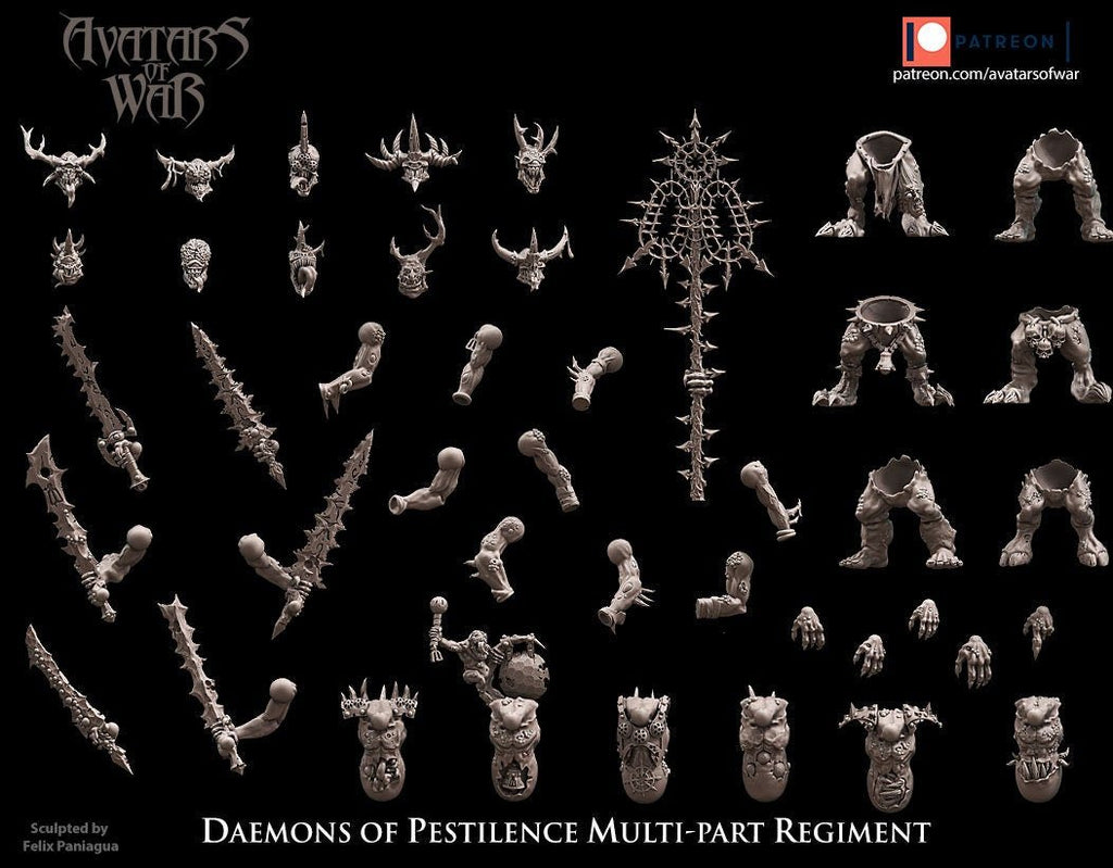 Modular Daemons of Pestilence - Avatars of War - Sigmarite Boutique