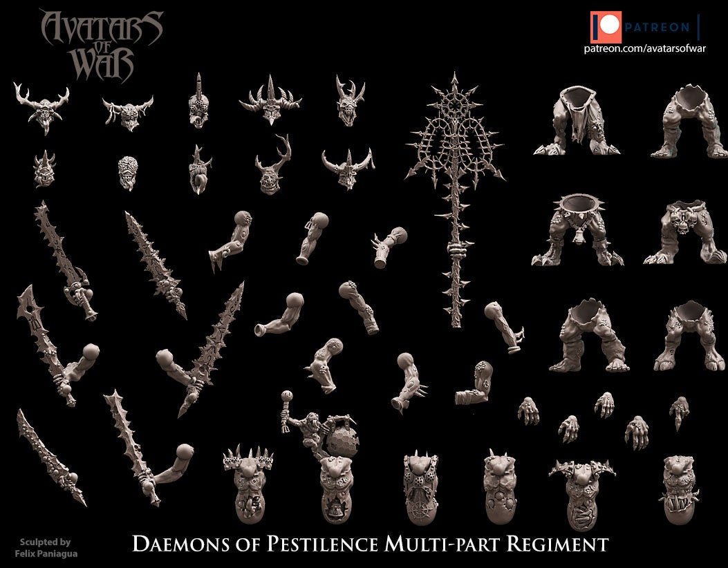 Modular Daemons of Pestilence - Avatars of War - Sigmarite Boutique