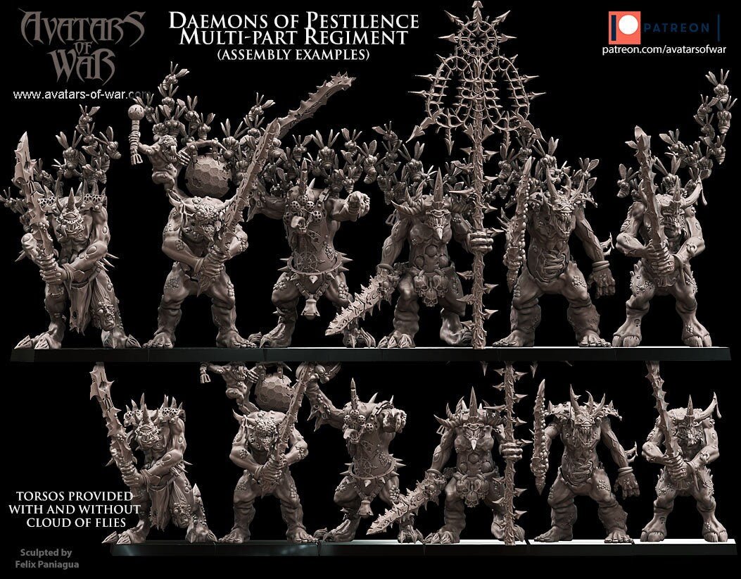 Modular Daemons of Pestilence - Avatars of War - Sigmarite Boutique