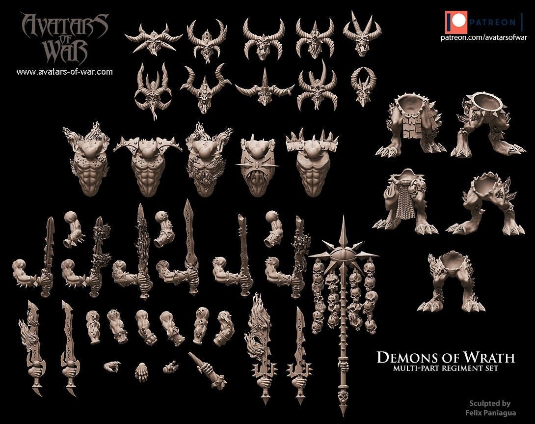 Modular Demons of Wrath - Avatars of War - Sigmarite Boutique
