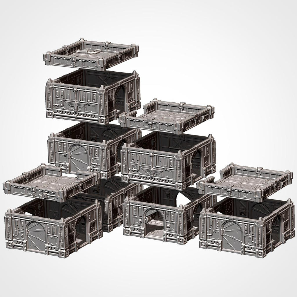 Modular Hive City Terrain Sci Fi City Building System for 28mm Wargaming & Tabletop RPGs - Sigmarite Boutique