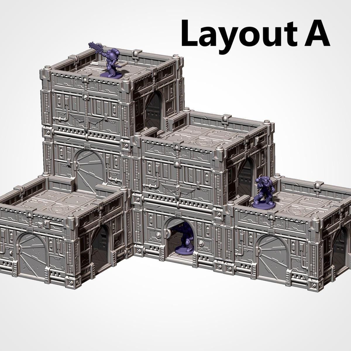 Modular Hive City Terrain Sci Fi City Building System for 28mm Wargaming & Tabletop RPGs - Sigmarite Boutique