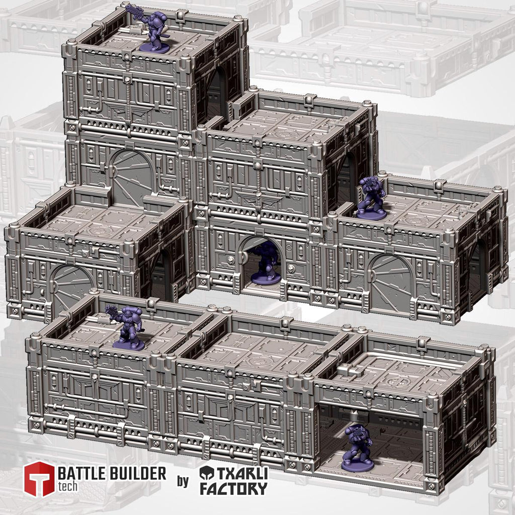 Modular Hive City Terrain Sci Fi City Building System for 28mm Wargaming & Tabletop RPGs - Sigmarite Boutique