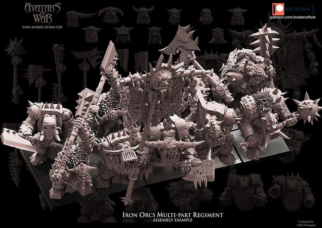 Modular Iron Orc Warrior Regiment - Avatars of War - Sigmarite Boutique