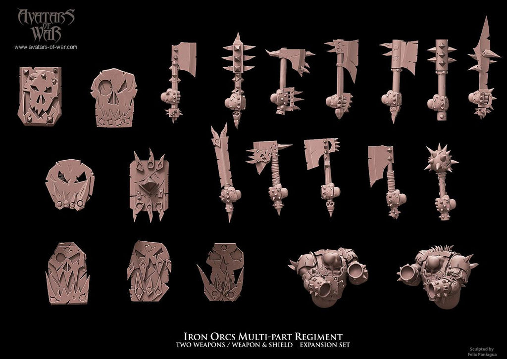 Modular Iron Orc Warrior Regiment - Avatars of War - Sigmarite Boutique