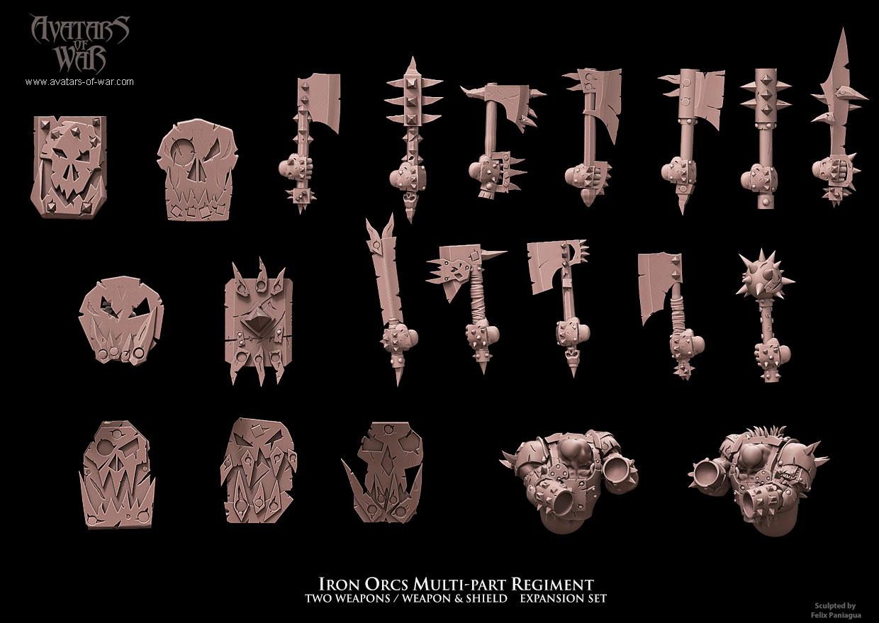 Modular Iron Orc Warrior Regiment - Avatars of War - Sigmarite Boutique