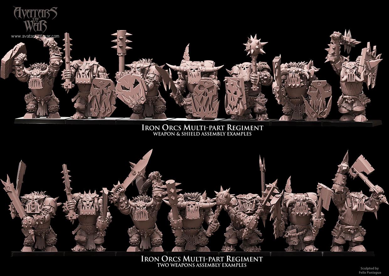 Modular Iron Orc Warrior Regiment - Avatars of War - Sigmarite Boutique