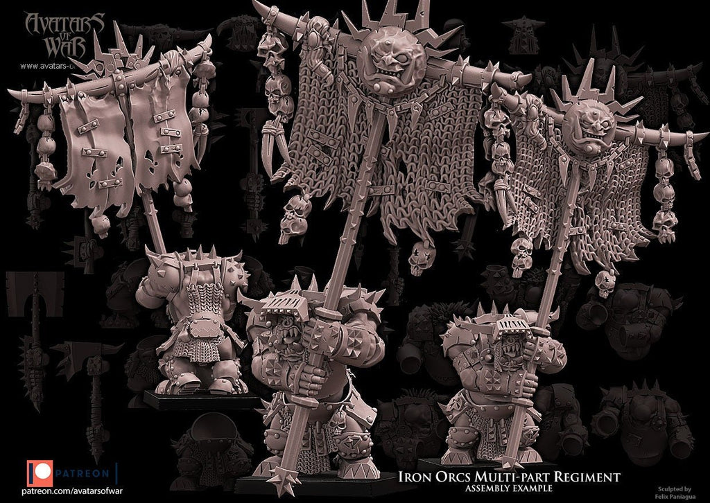 Modular Iron Orc Warrior Regiment - Avatars of War - Sigmarite Boutique