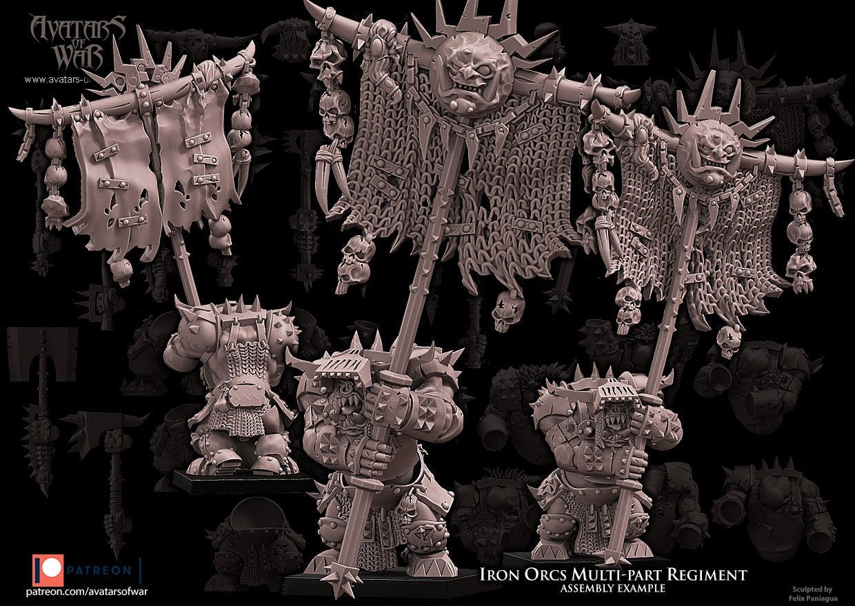 Modular Iron Orc Warrior Regiment - Avatars of War - Sigmarite Boutique