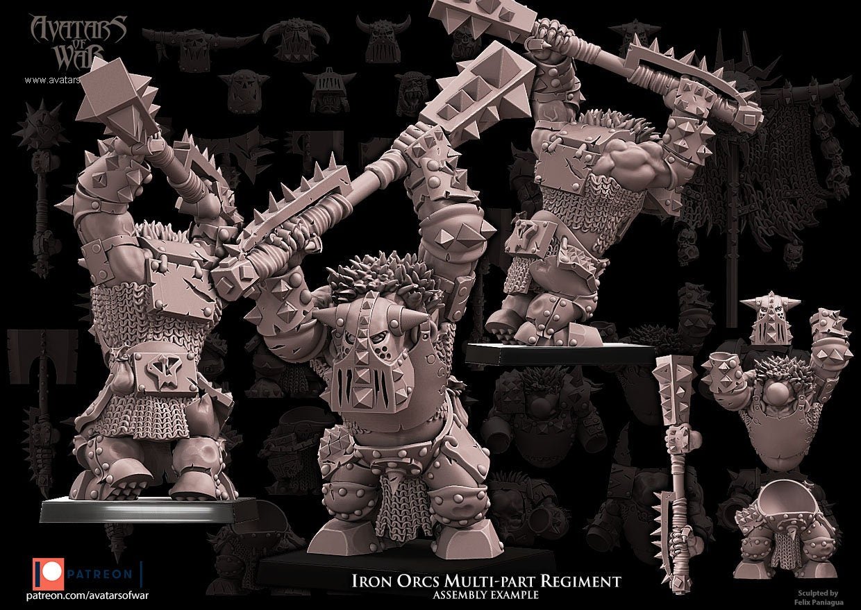 Modular Iron Orc Warrior Regiment - Avatars of War - Sigmarite Boutique