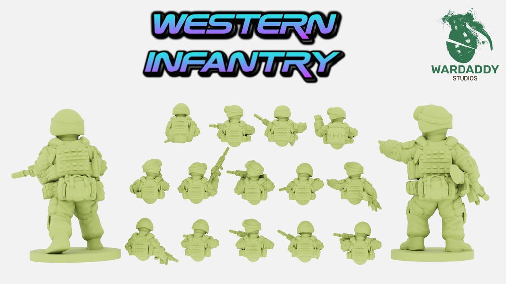 Modular Modern Western Infantry - 10-28mm Modern Military Miniatures - Resin Wargaming Infantry - Wardaddy Studios - Sigmarite Boutique