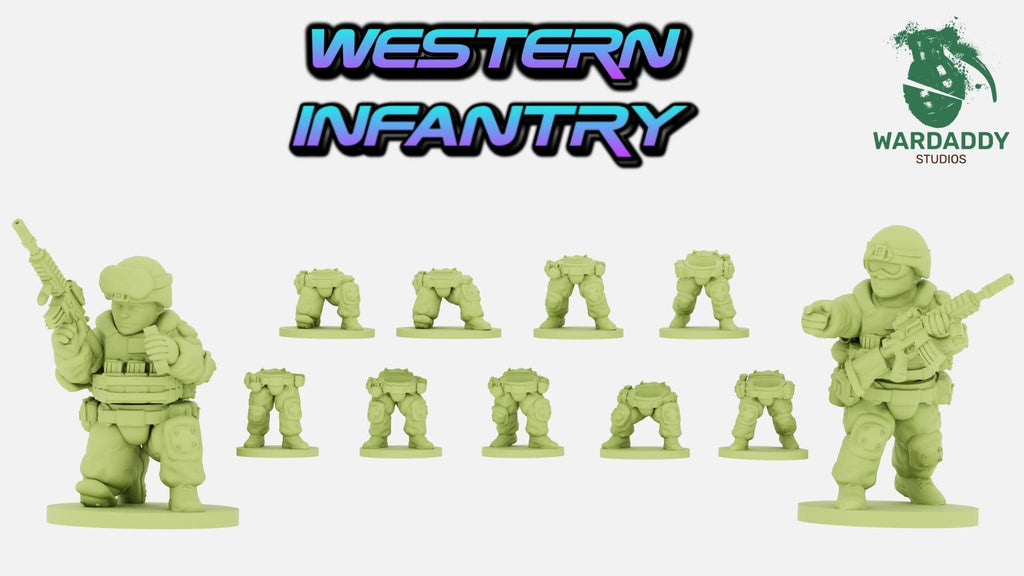 Modular Modern Western Infantry - 10-28mm Modern Military Miniatures - Resin Wargaming Infantry - Wardaddy Studios - Sigmarite Boutique