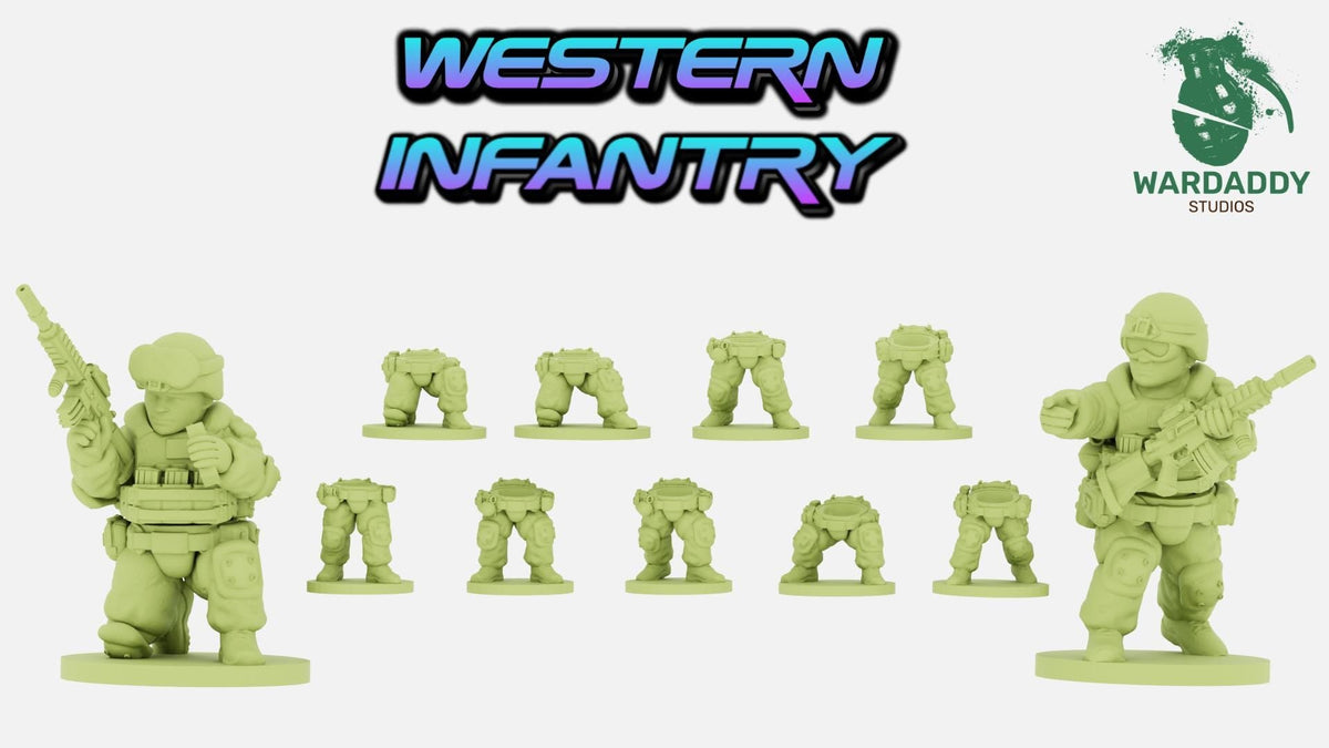Modular Modern Western Infantry - 10-28mm Modern Military Miniatures - Resin Wargaming Infantry - Wardaddy Studios - Sigmarite Boutique