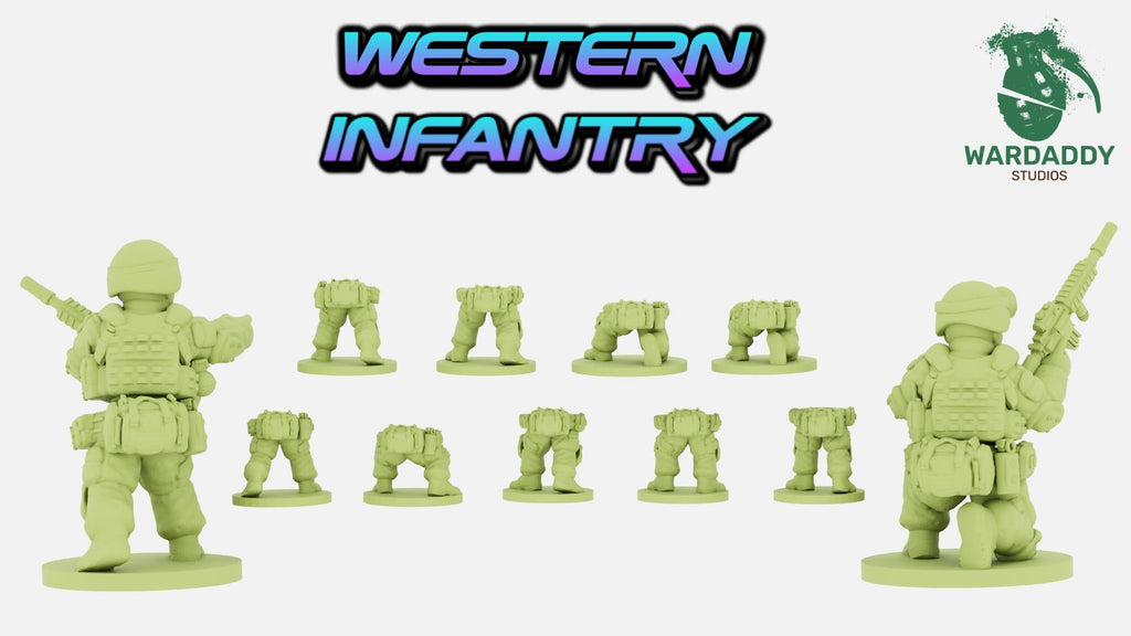 Modular Modern Western Infantry - 10-28mm Modern Military Miniatures - Resin Wargaming Infantry - Wardaddy Studios - Sigmarite Boutique